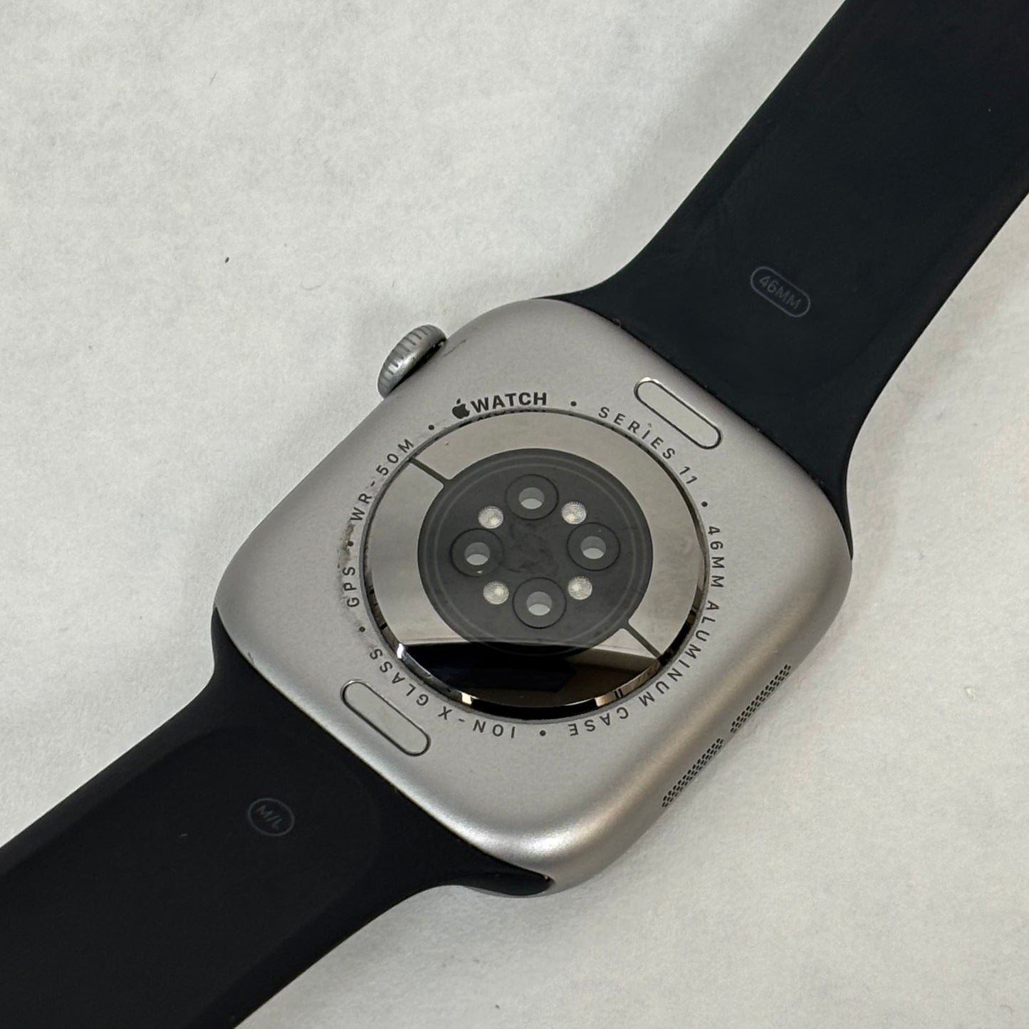 GPS Only Apple Watch Series 11 46MM Space Gray Aluminum Sport Band MEV44LW/A