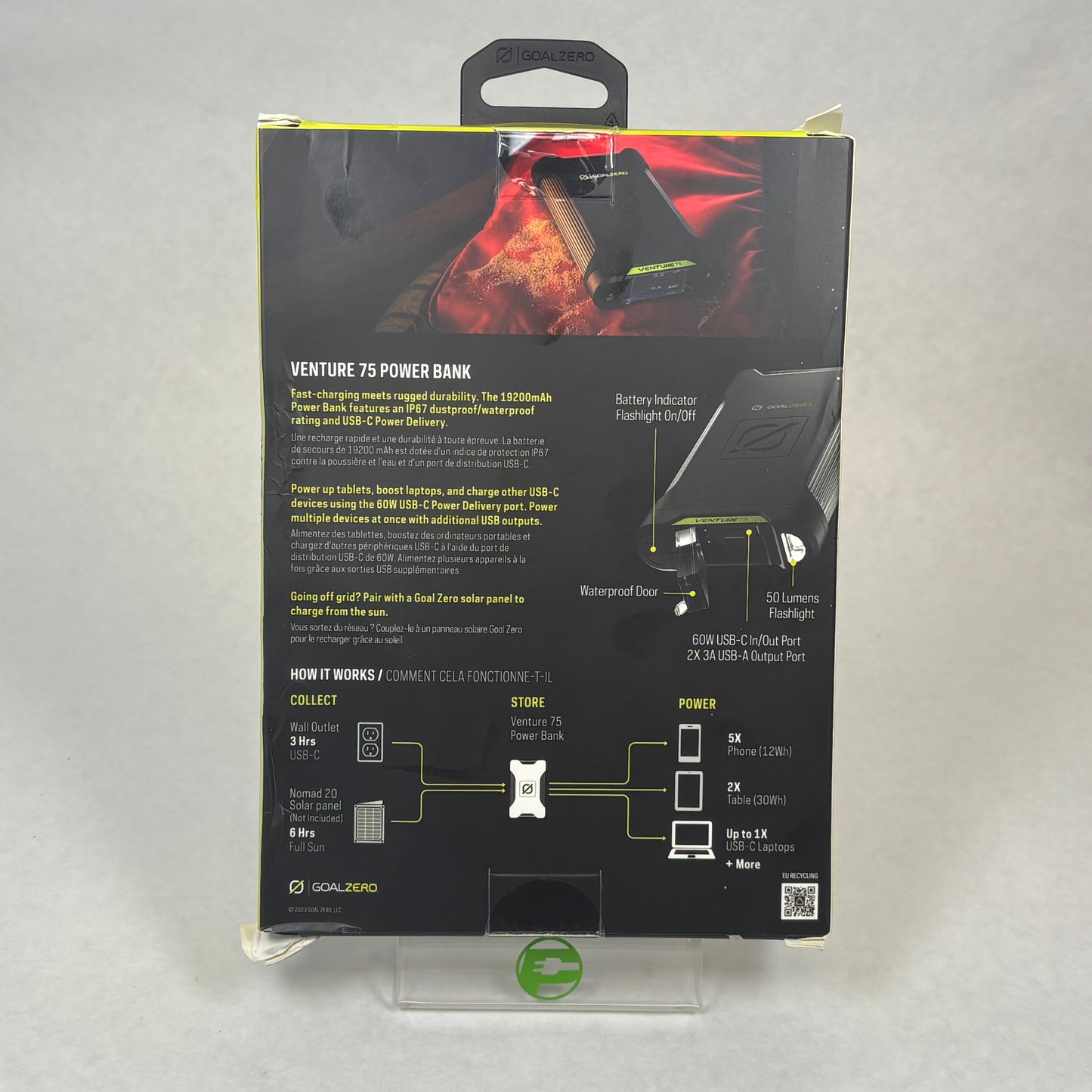 New Goalzero Venture 75 Waterproof Power Bank 3700146