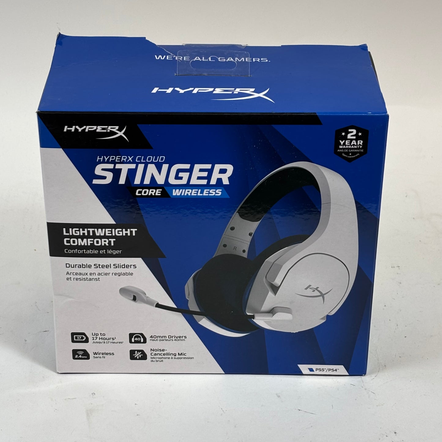 New HyperX Cloud Stinger Core Wireless HHSS1C-KB-WT/G Wireless Gaming Headset 