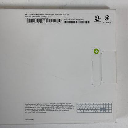 New Apple Magic Keyboard with Numeric Keypad A1843 Silver