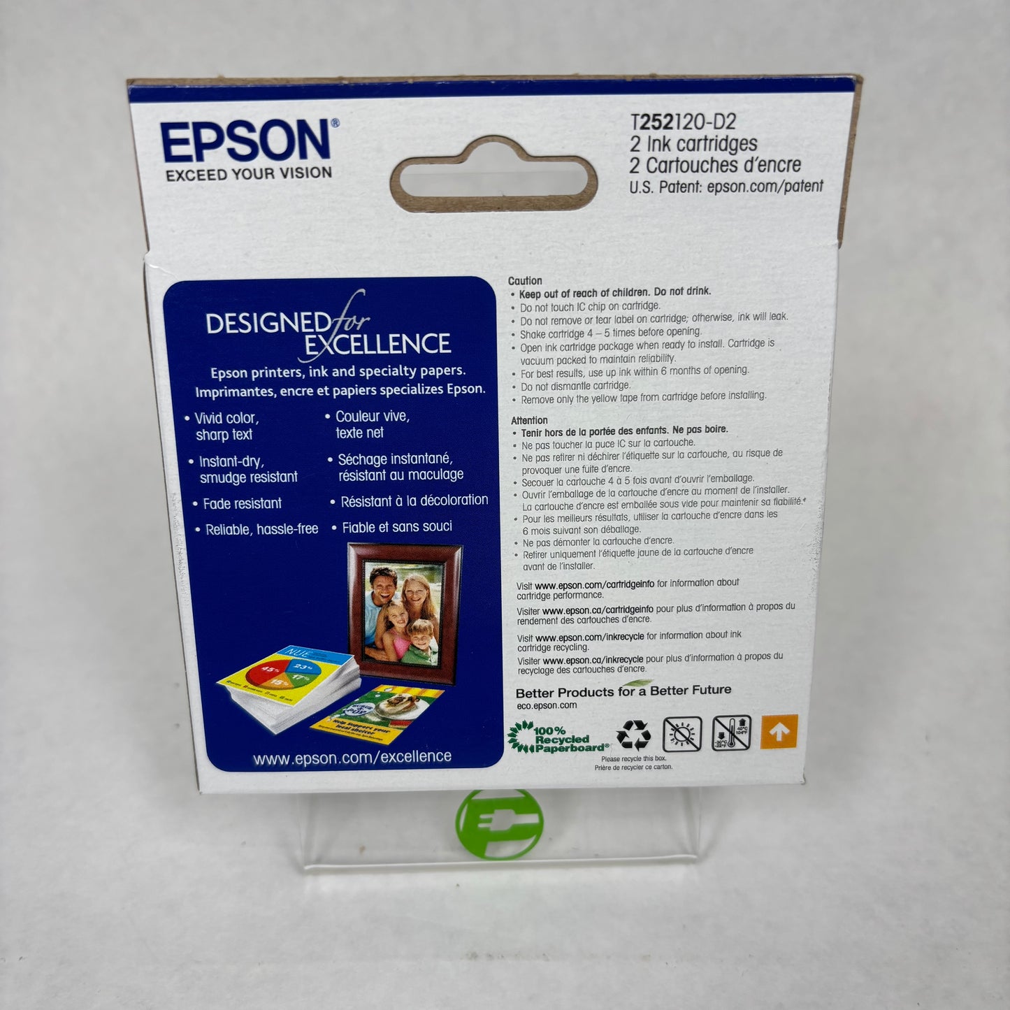 New Epson 252 T252120-D2 Black Ink Cartridge