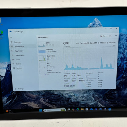Microsoft Surface Pro 7+ 1960 12.3" i5-1135G7 2.4GHz 8GB RAM 128GB SSD