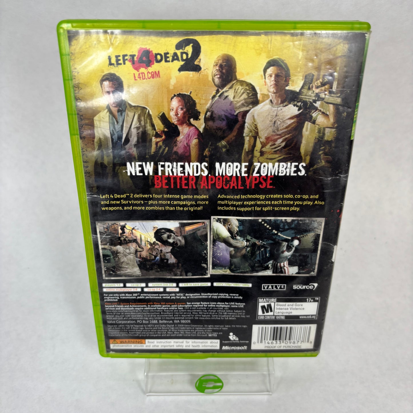Left 4 Dead 2 (Xbox 360, 2009) Complete