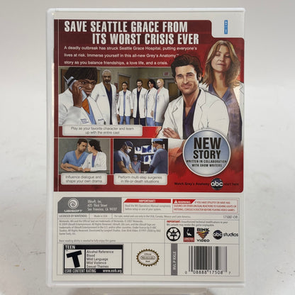Grey's Anatomy The Video Game (Wii, 2009)