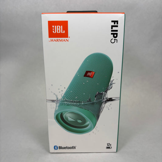 New JBL Flip 5 Portable Waterproof Bluetooth Speaker Teal JBLFLIP5TEALAM