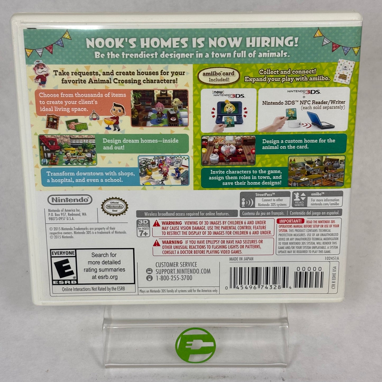 Animal Crossing Happy Home Designer (Nintendo 3DS, 2015) Complete