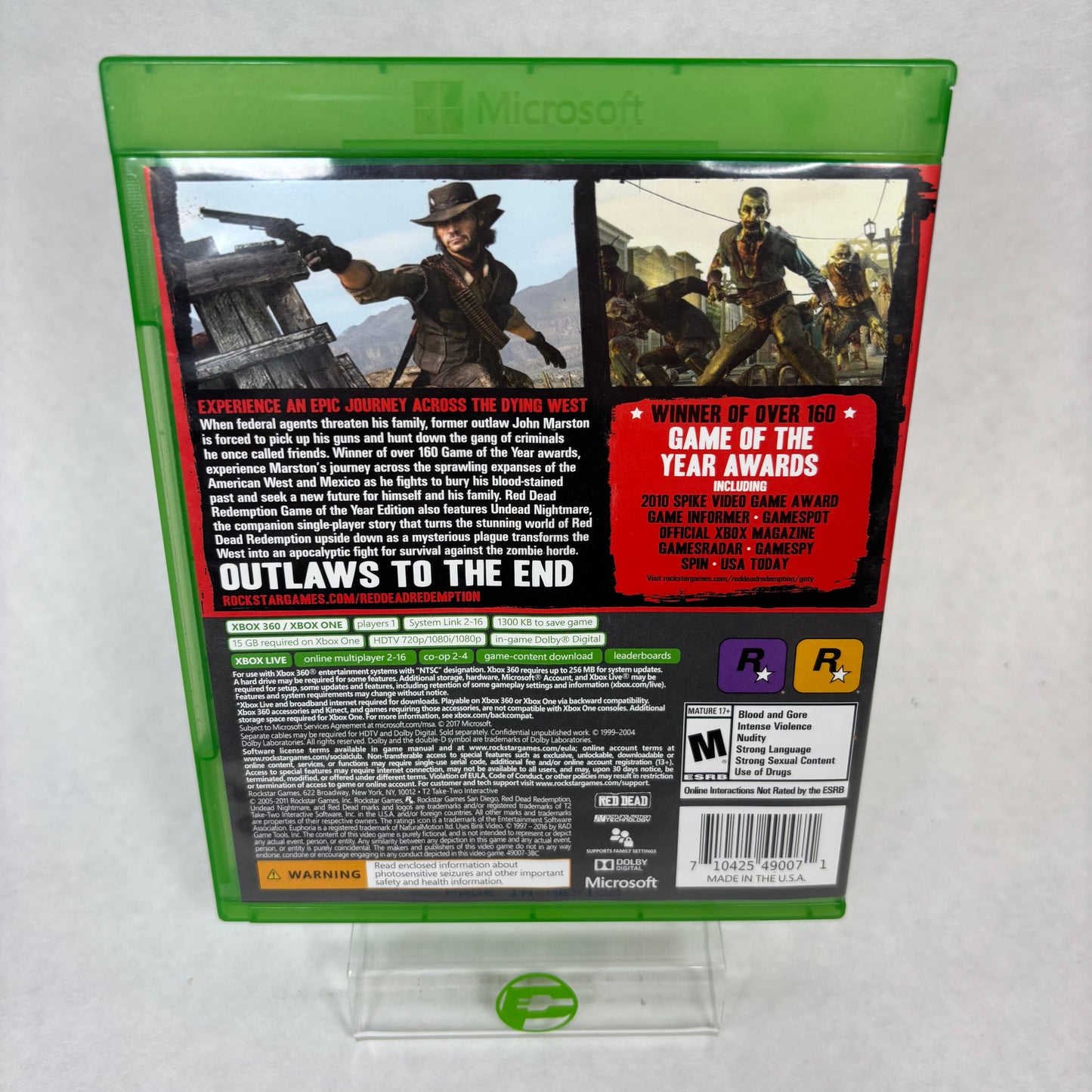 Red Dead Redemption [Game of the Year] (Microsoft Xbox One, 2016) Complete