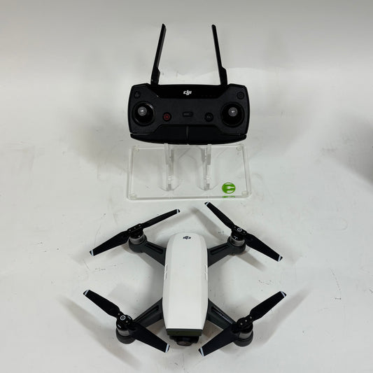 DJI Spark Camera Drone Model MM1A Alpine White w/ Accessories & Carrying Case