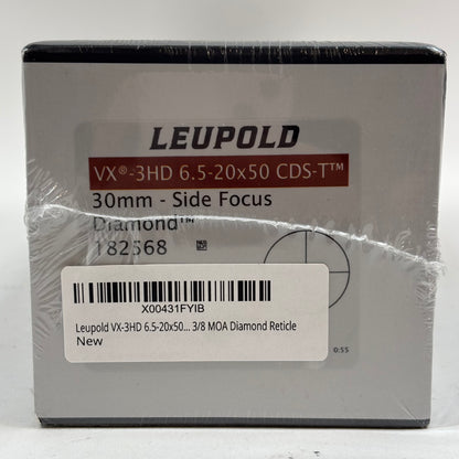 New Leupold VX-3HD 6.5-20x50 CDS-T Rifle Scope