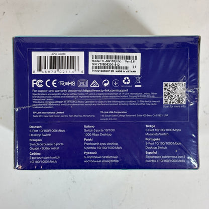 New TP-Link TL-SG105 5-Port Gigabit Desktop Switch TL-SG105