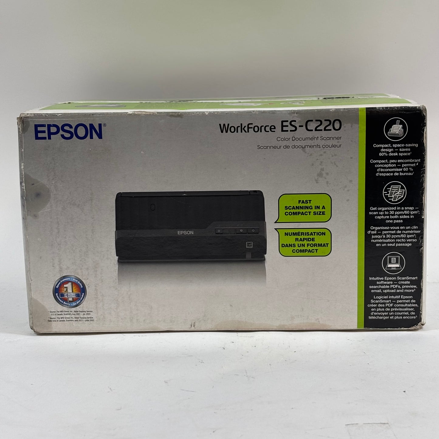 New Epson WorkForce ES-C220 Compact Color Scanner