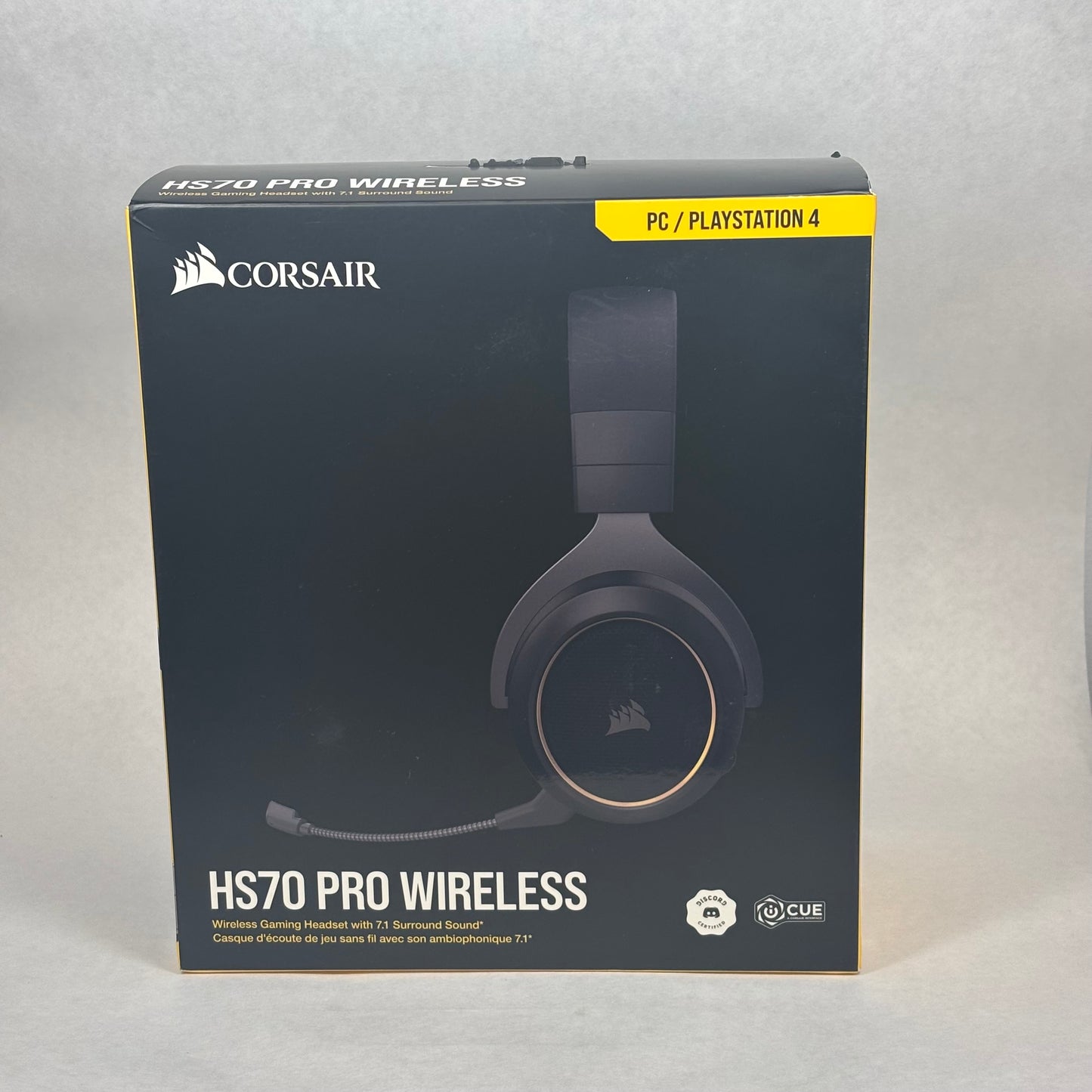Corsair HS70 Black CA-9011211-NA Wireless Gaming Headset For PS4/PS5/PC