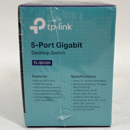 New TP-Link TL-SG105 5-Port Gigabit Desktop Switch TL-SG105