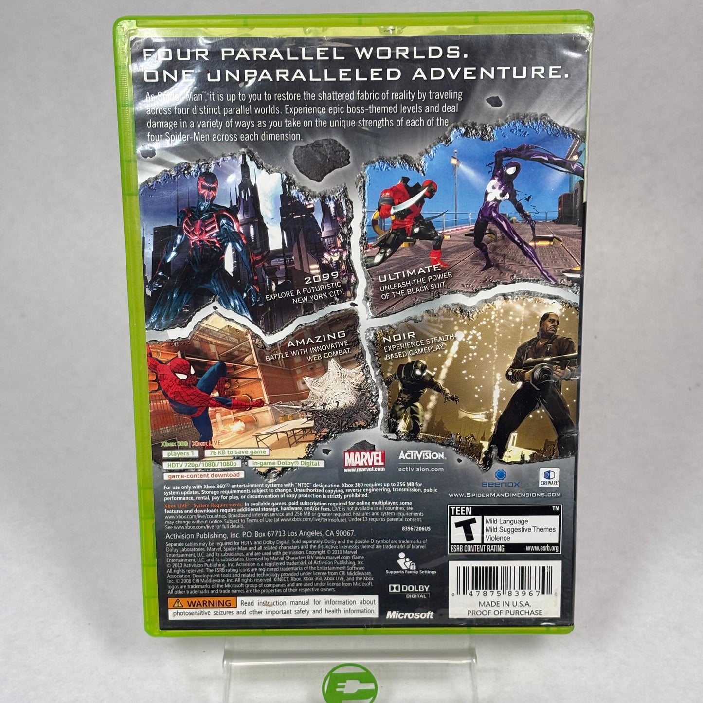 Spiderman: Shattered Dimensions (Xbox 360, 2010)