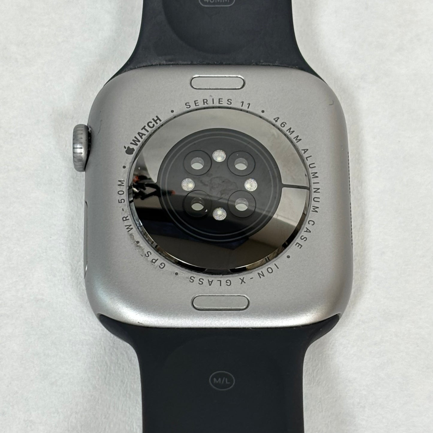 GPS Only Apple Watch Series 11 46MM Space Gray Aluminum Sport Band MEV44LW/A