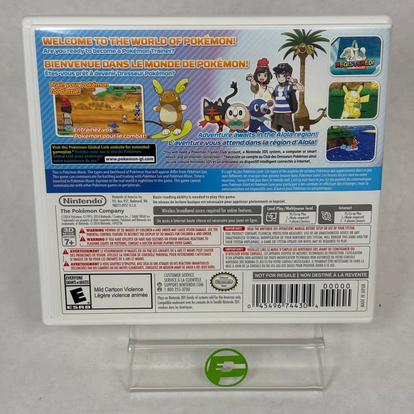 Pokemon Moon (Nintendo 3DS, 2016) Complete
