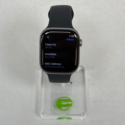 GPS Only Apple Watch Series 11 46MM Space Gray Aluminum Sport Band MEV44LW/A