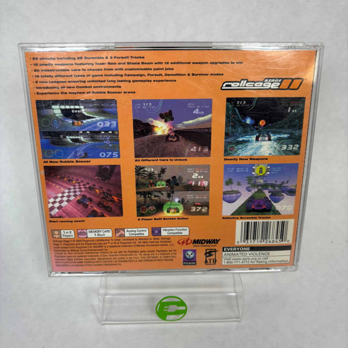 Rollcage Stage 2 (Playstation, 2000) Complete