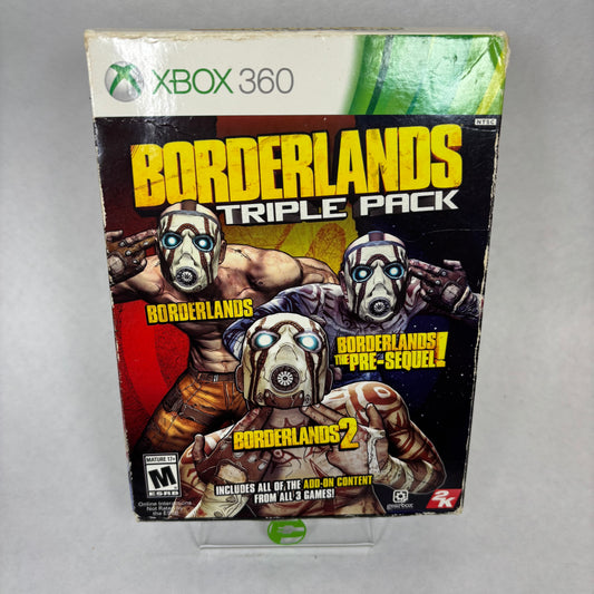 Borderlands Triple Pack (Xbox 360, 2015) Complete