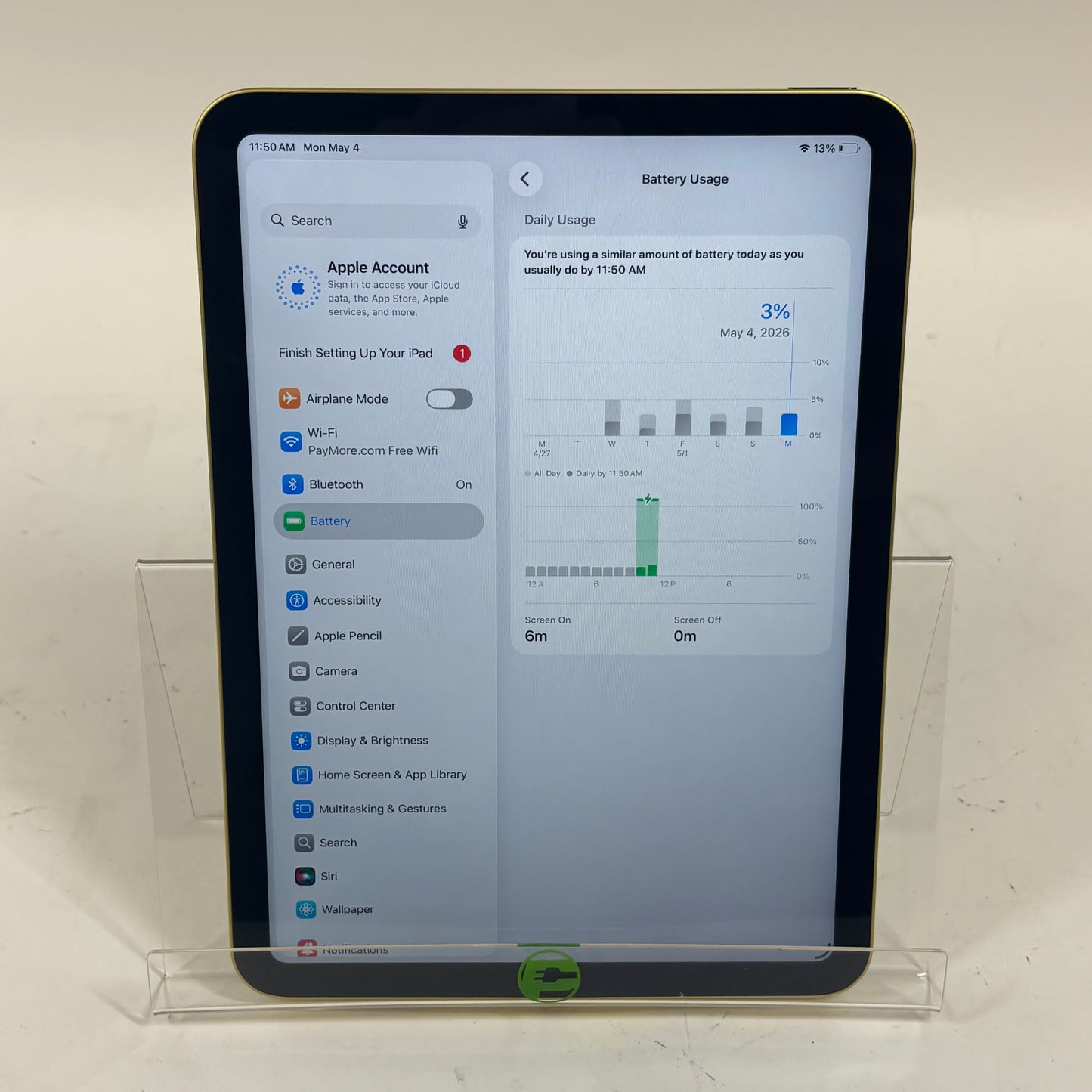 WiFi Only Apple iPad 10th Gen 64GB Yellow NPQ23LL/A