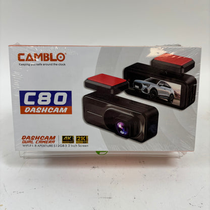 New Camblo C80 Car Dashcam Camera 4K Front & 2K Back 2 Channel