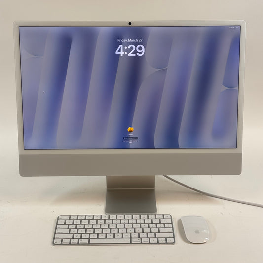 2024 Apple iMac 24" M4 10 Core 4.5GHz 16GB RAM 256GB SSD Silver MWUC3LL/A