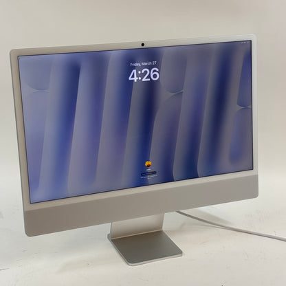 2024 Apple iMac 24" M4 10 Core 4.5GHz 16GB RAM 256GB SSD Silver MWUC3LL/A