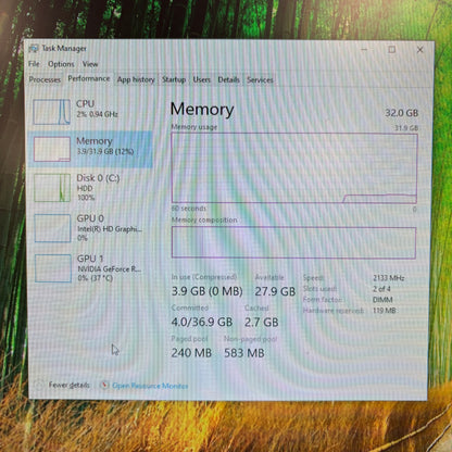 Dell XPS Custom PC i7-6700 3.40GHz 32GB RAM 2TB HDD Intel GeForce RTX 2060